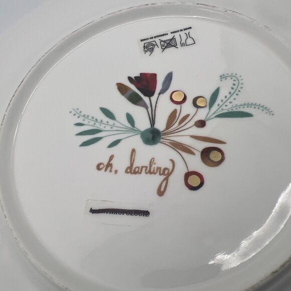 New Anthropologie Harvest Foliage " Oh Darling " Dinner Plate Single Replacement - Picture 6 of 6
